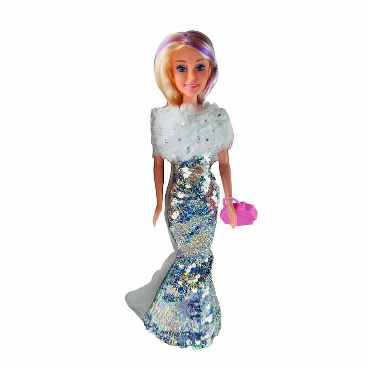 29 cm. Moda İkonu Renk Değiştiren Pullu Princess Bebek 29 cm | Yumuşak Et Bebek | Sihirli Kıyafetli Masal Kahramanı Oyuncak Bebek