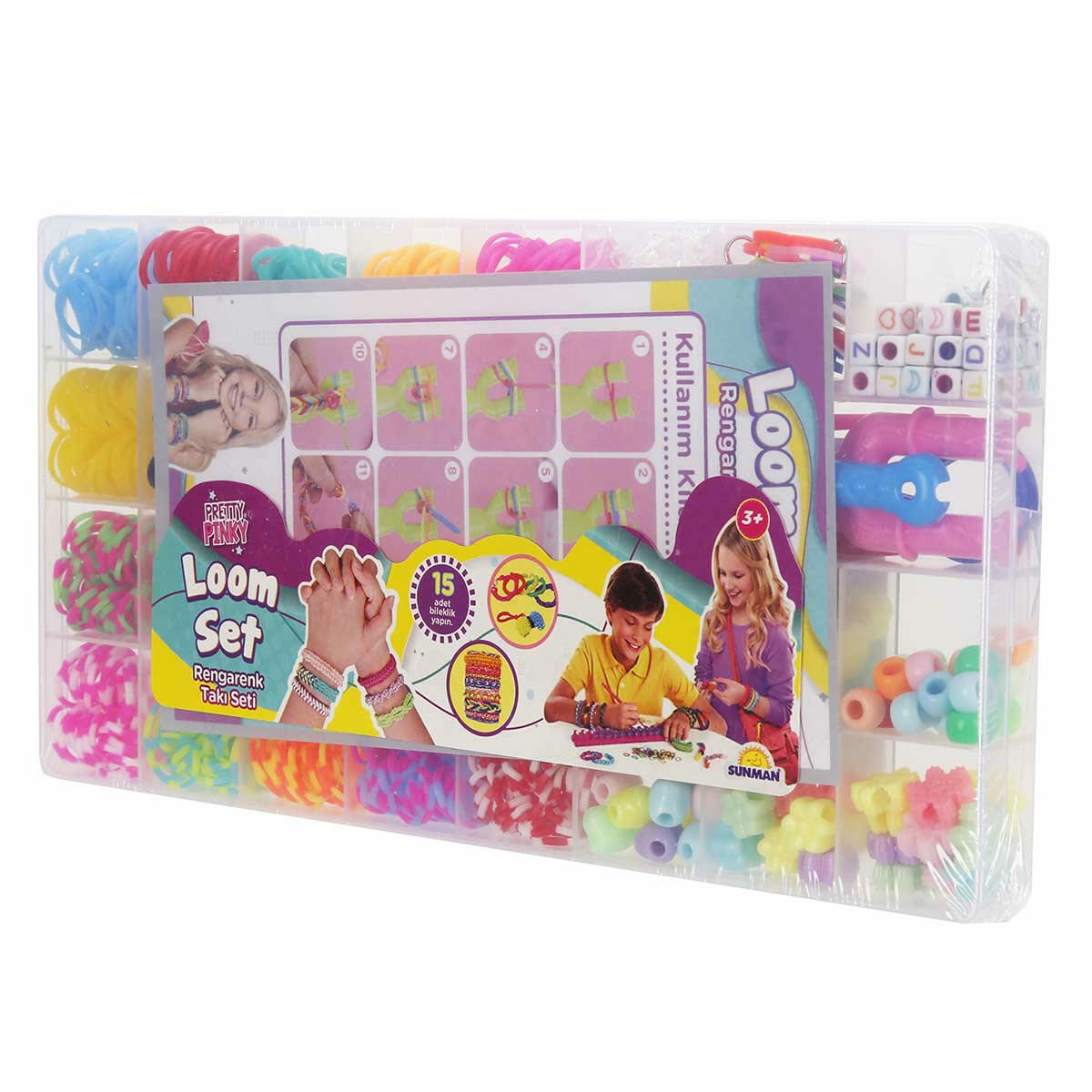 Renkli Takı Tasarım Seti | Charmlı ve Aksesuarlı Bileklik Yapım Seti | Eğitici El Sanatları Hobi Seti