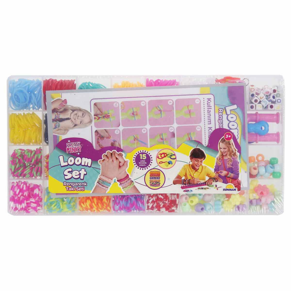 Renkli Takı Tasarım Seti | Charmlı ve Aksesuarlı Bileklik Yapım Seti | Eğitici El Sanatları Hobi Seti