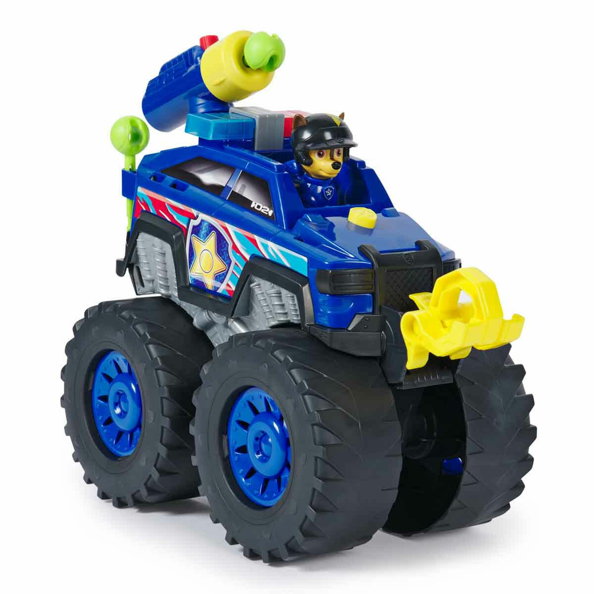 PAW Patrol Sesli ve Işıklı Rescue Wheels Chase Kurtarma Aracı | 26 cm Dev Arazi Aracı ve Figür Seti | Mermi Fırlatmalı ve Ses Efektli Orijinal Lisanslı Oyuncak