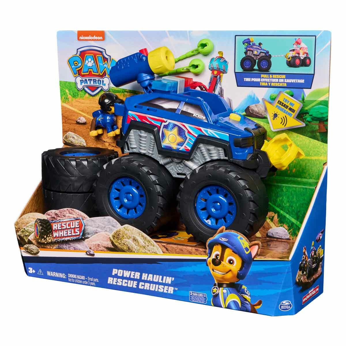 PAW Patrol Sesli ve Işıklı Rescue Wheels Chase Kurtarma Aracı | 26 cm Dev Arazi Aracı ve Figür Seti | Mermi Fırlatmalı ve Ses Efektli Orijinal Lisanslı Oyuncak