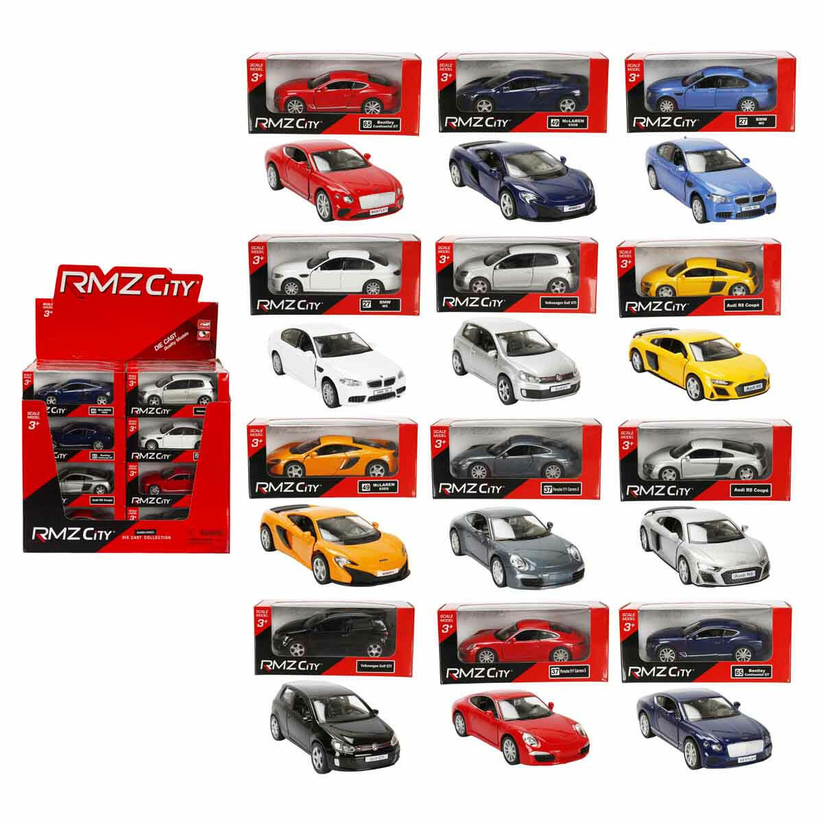 1:32 RMZ City Avrupa Serisi Die Cast Model Araba | Lisanslı Metal Gövdeli Çek Bırak Koleksiyonu | Porsche, McLaren, BMW ve Bentley Özel Seri