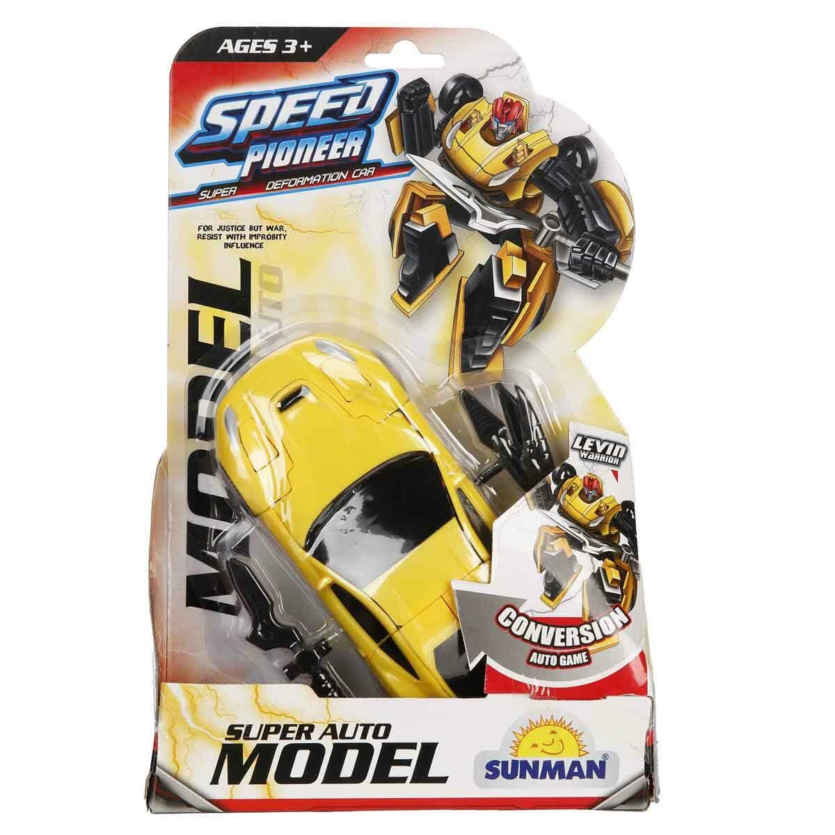 Robot Transformer 16 cm | Dönüşebilen Kahraman Araçlar | Aksesuarlı Aksiyon Figürü