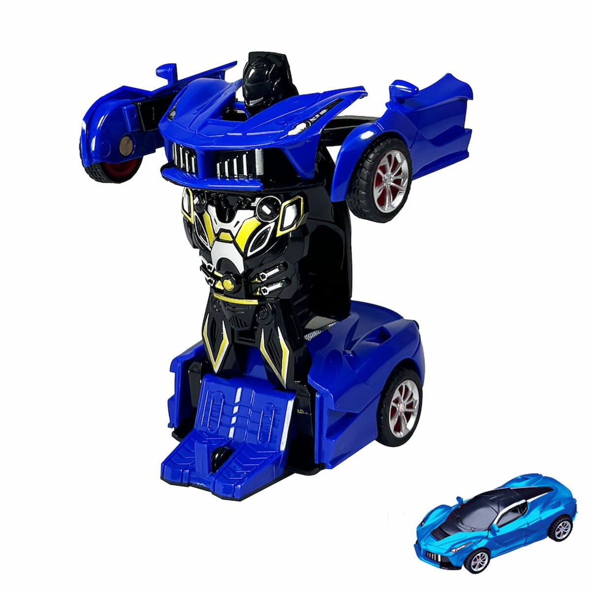 Sürtmeli Robota Dönüşen Ferrari Oyuncak Araba 1:32 Ölçek | Tek Dokunuşla Dönüşüm, 13 cm Boyutunda 4 Farklı Renk Seçenekli Robot Araba