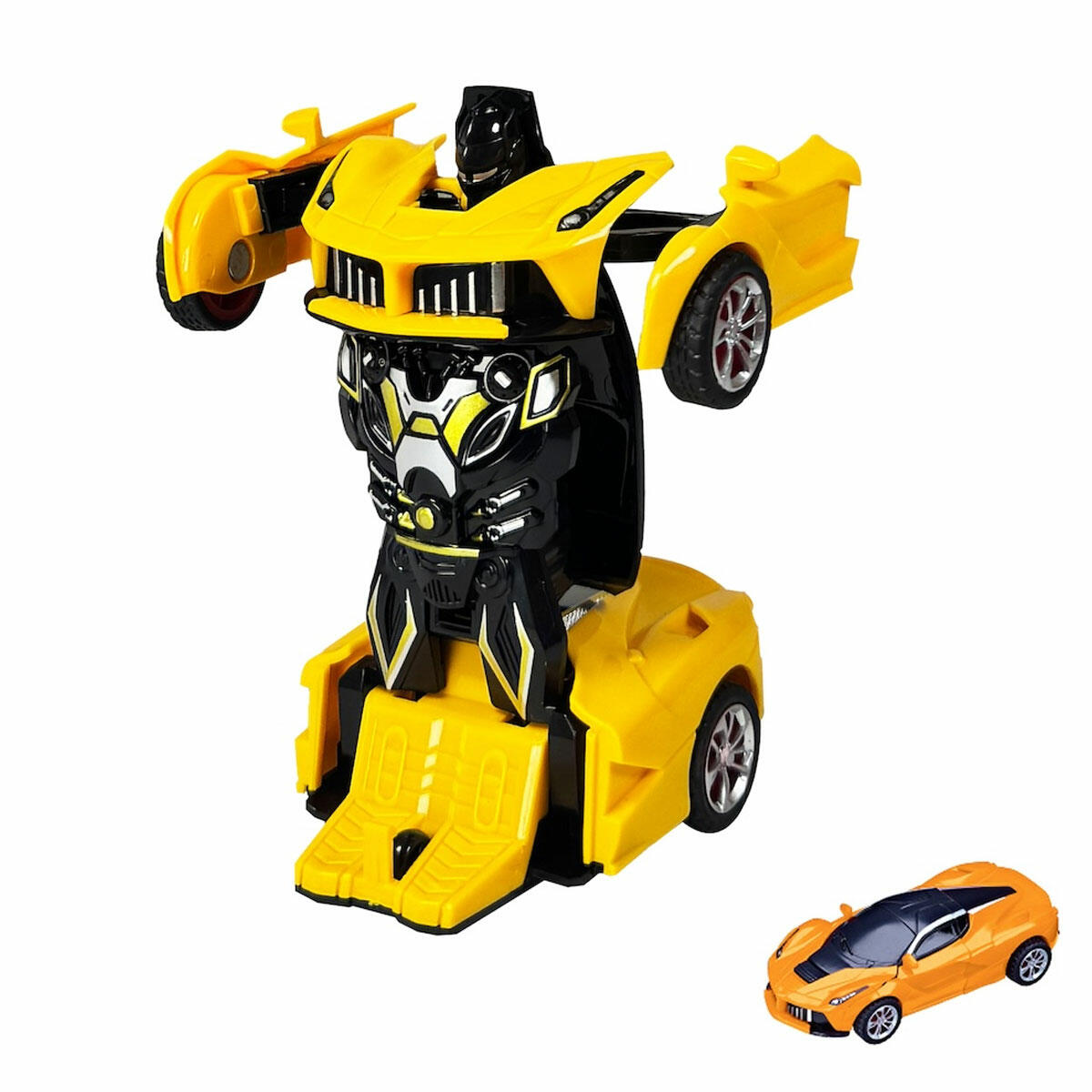 Sürtmeli Robota Dönüşen Ferrari Oyuncak Araba 1:32 Ölçek | Tek Dokunuşla Dönüşüm, 13 cm Boyutunda 4 Farklı Renk Seçenekli Robot Araba