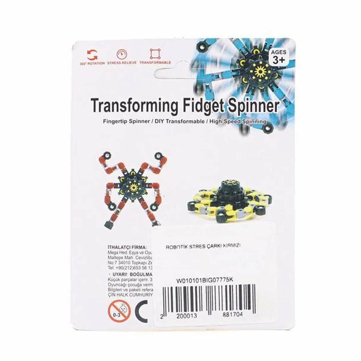 Robotik Stres Çarkı | Şekil Değiştiren Dönüşebilir Robot | 3+ Yaş Mekanik Fidget Toy