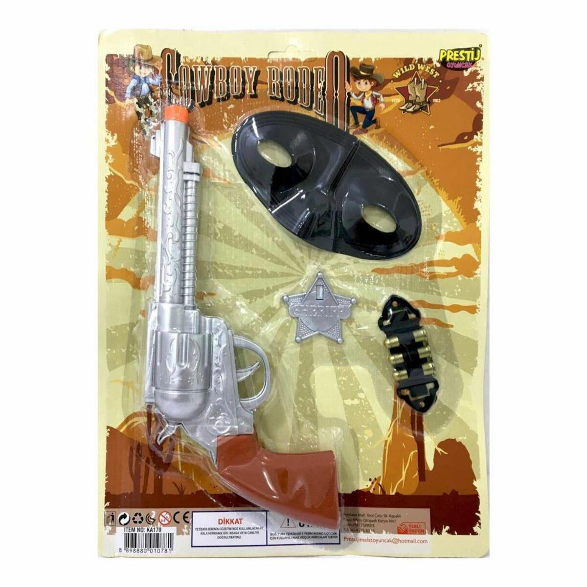 Rodeo Şerif Yıldızlı Kartela Kovboy Seti | 26,5 cm Şerif Figürü ve Aksesuarlı Oyun Seti | Çocuklar İçin Vahşi Batı Macera ve Rol Yapma Oyuncağı
