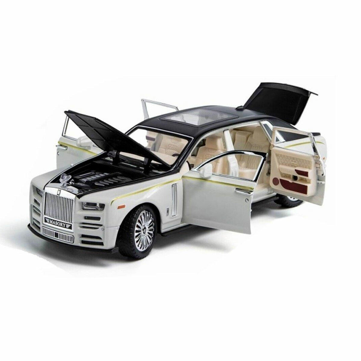 Rolls Royce 1:24 Metal Model Araba | Sesli Işıklı Çek Bırak Diecast | Kapıları Açılan Lüks Koleksiyon Serisi