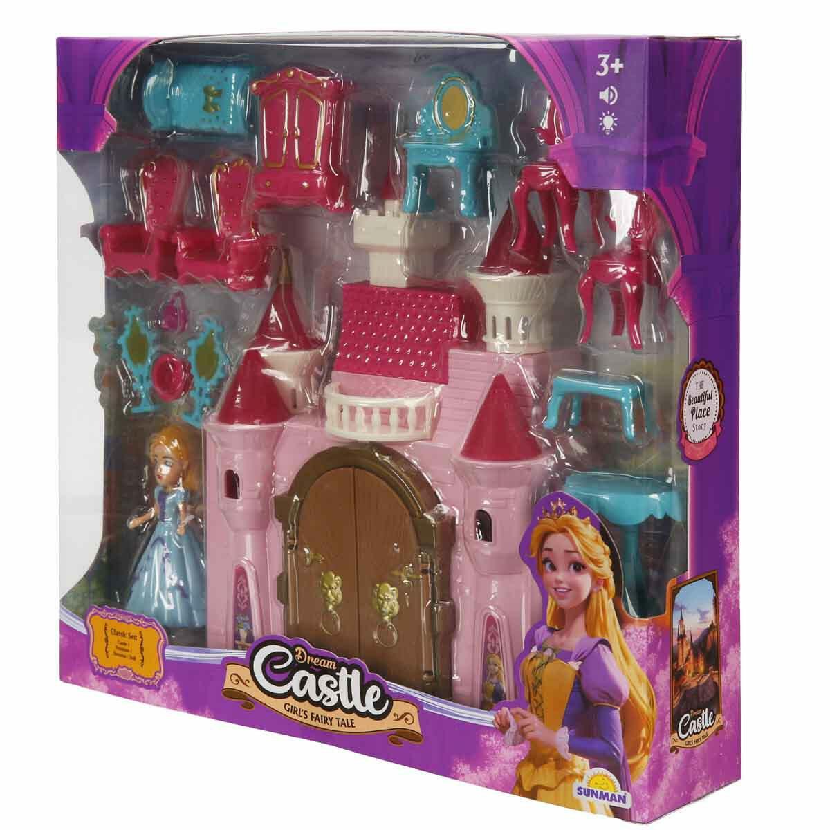 Rüya Evi Şato Oyun Seti | Bebekli ve Aksesuarlı Prenses Şatosu | Evcilik ve Rol Yapma Seti