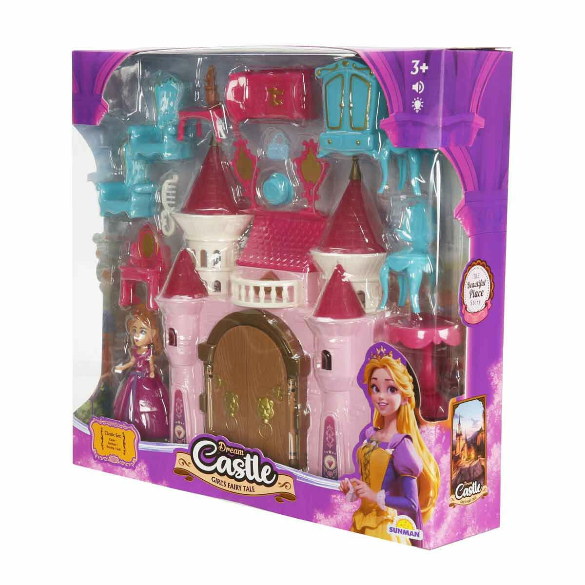 Rüya Evi Şato Oyun Seti | Bebekli ve Aksesuarlı Prenses Şatosu | Evcilik ve Rol Yapma Seti