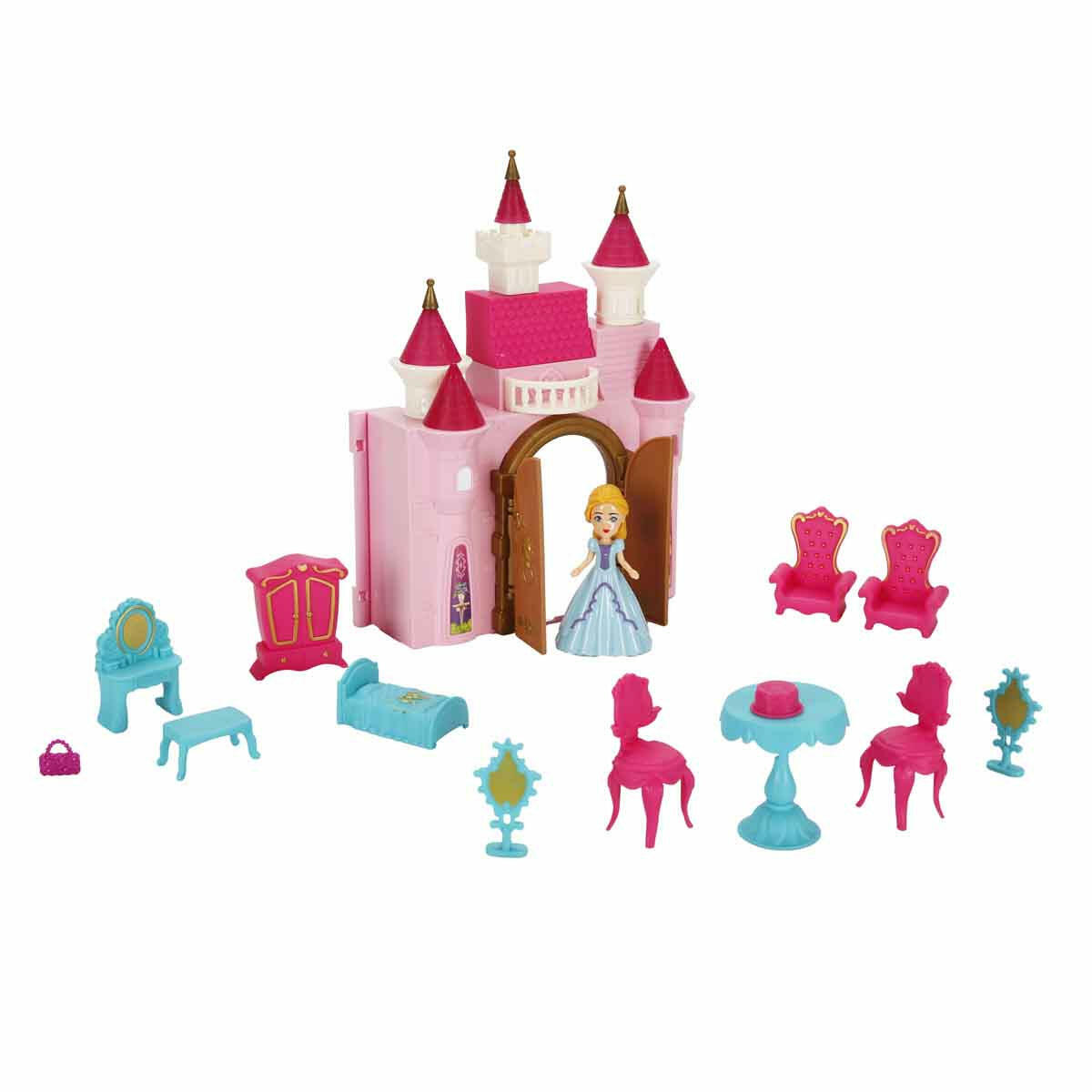 Rüya Evi Şato Oyun Seti | Bebekli ve Aksesuarlı Prenses Şatosu | Evcilik ve Rol Yapma Seti