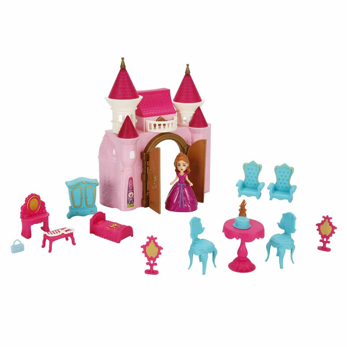 Rüya Evi Şato Oyun Seti | Bebekli ve Aksesuarlı Prenses Şatosu | Evcilik ve Rol Yapma Seti