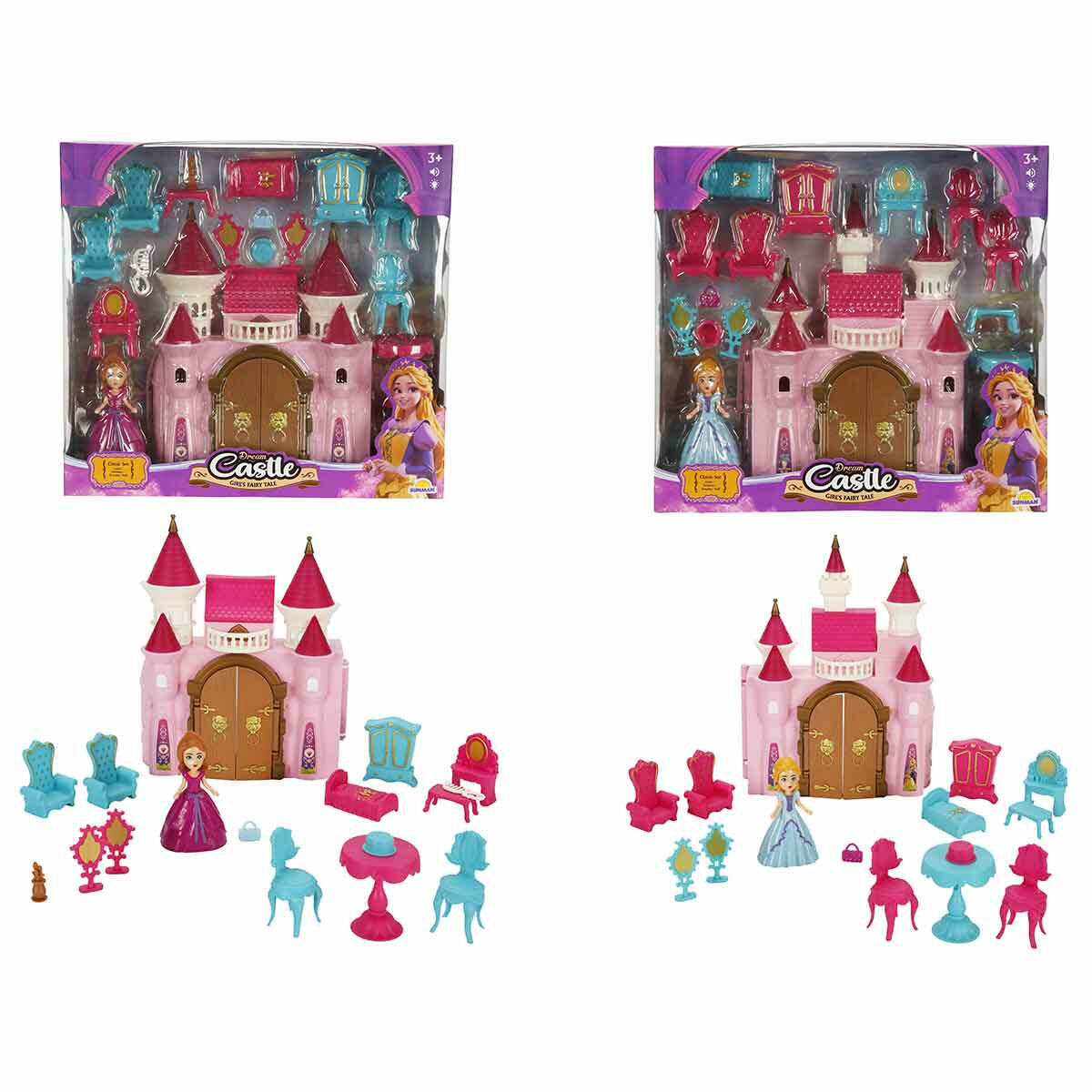 Rüya Evi Şato Oyun Seti | Bebekli ve Aksesuarlı Prenses Şatosu | Evcilik ve Rol Yapma Seti