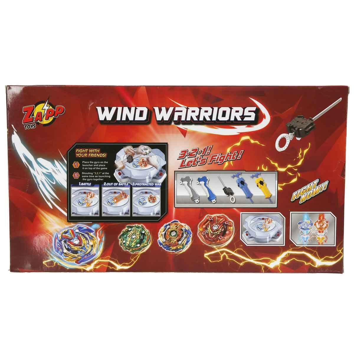 Rüzgar Savaşçıları 4’lü Topaç Seti | Özel Savaş Arenası ve 4 Farklı Savaş Topacı | Zapp Toys Rekabetçi Strateji Oyunu