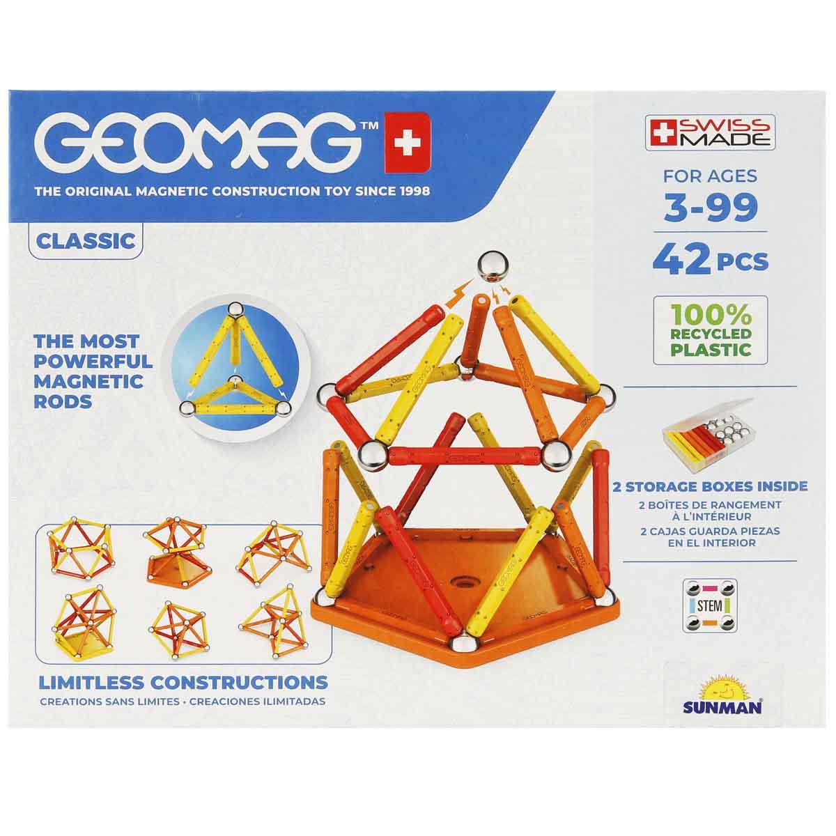 Geomag Klasik Seri Manyetik Zeka Çubukları 42 Parça