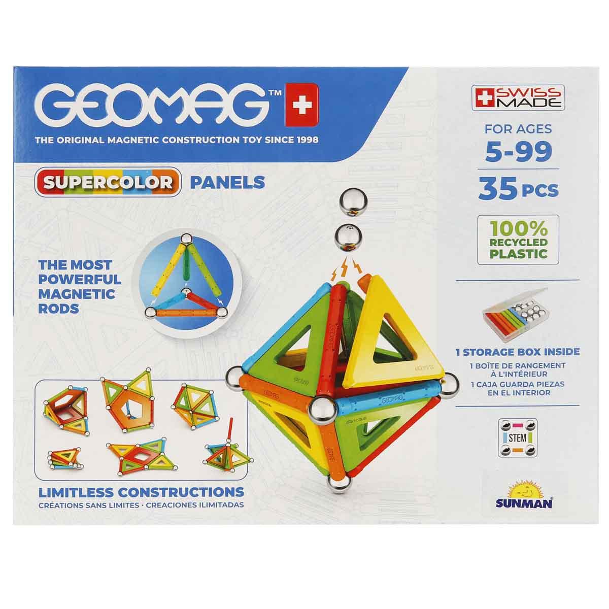 Geomag Supercolor Renkli Manyetik Zeka Çubukları 35 Parça