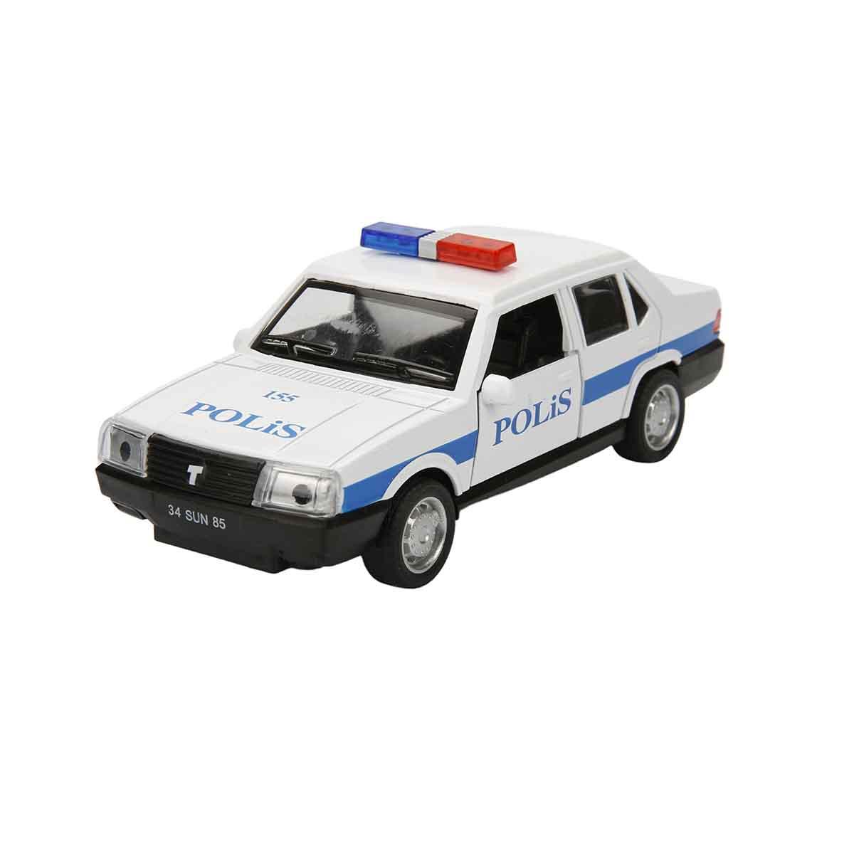 Tofaş 1:32 Sesli ve Işıklı Çek Bırak Araba Polis-Ambulans 13 Cm