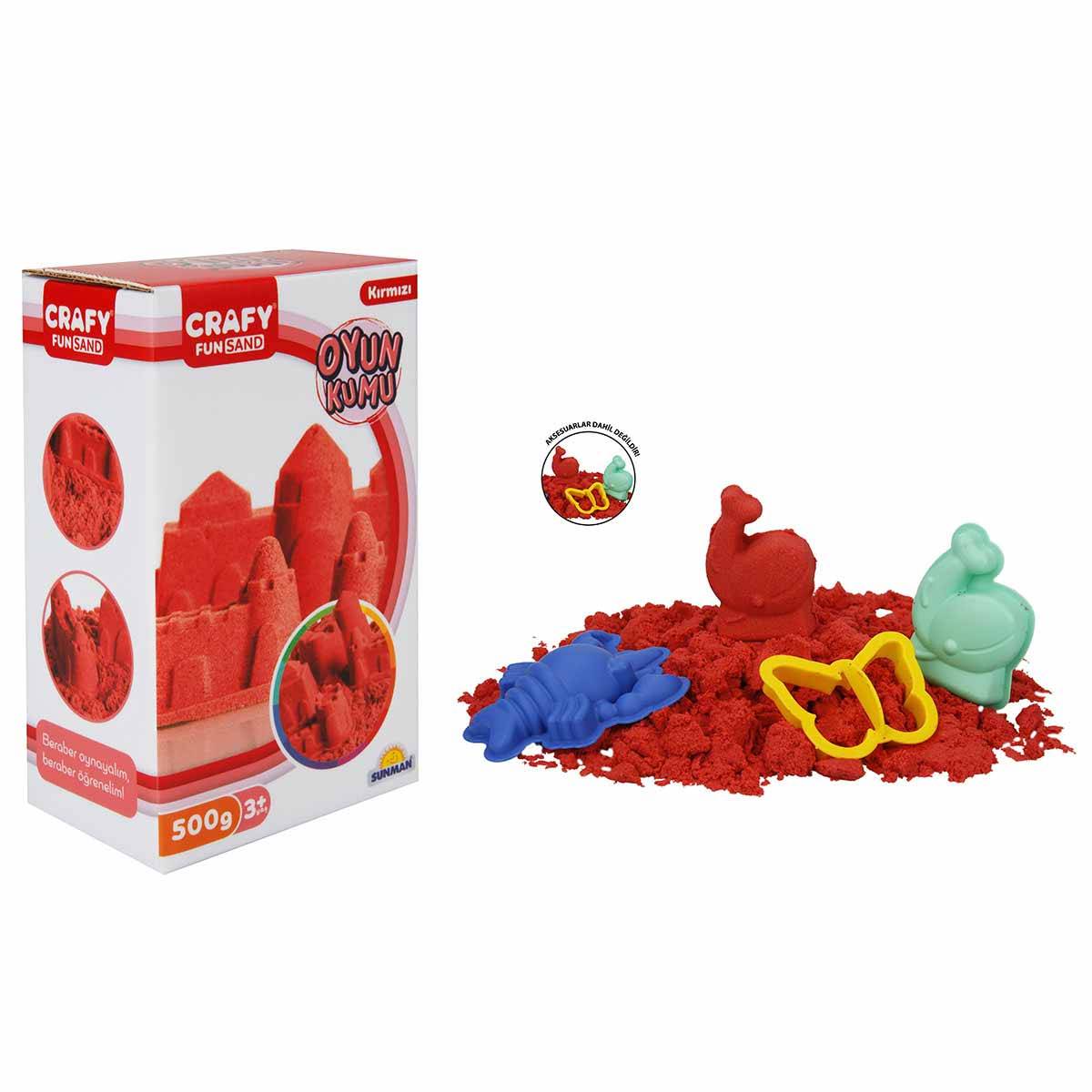 Crafy Kırmızı Kinetik Kum 500gr