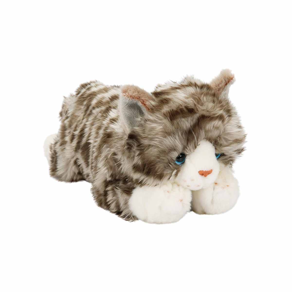 Yatan Gri Peluş Kedi 32 cm.