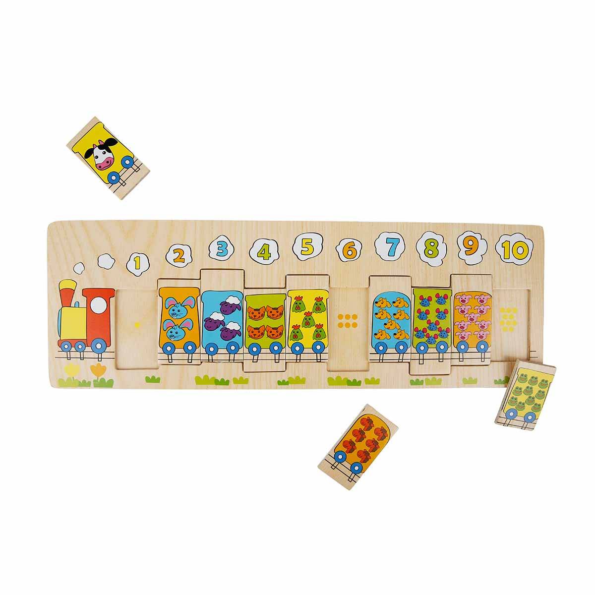 Woody Sayı Treni Ahşap Bulmaca 11 Parça