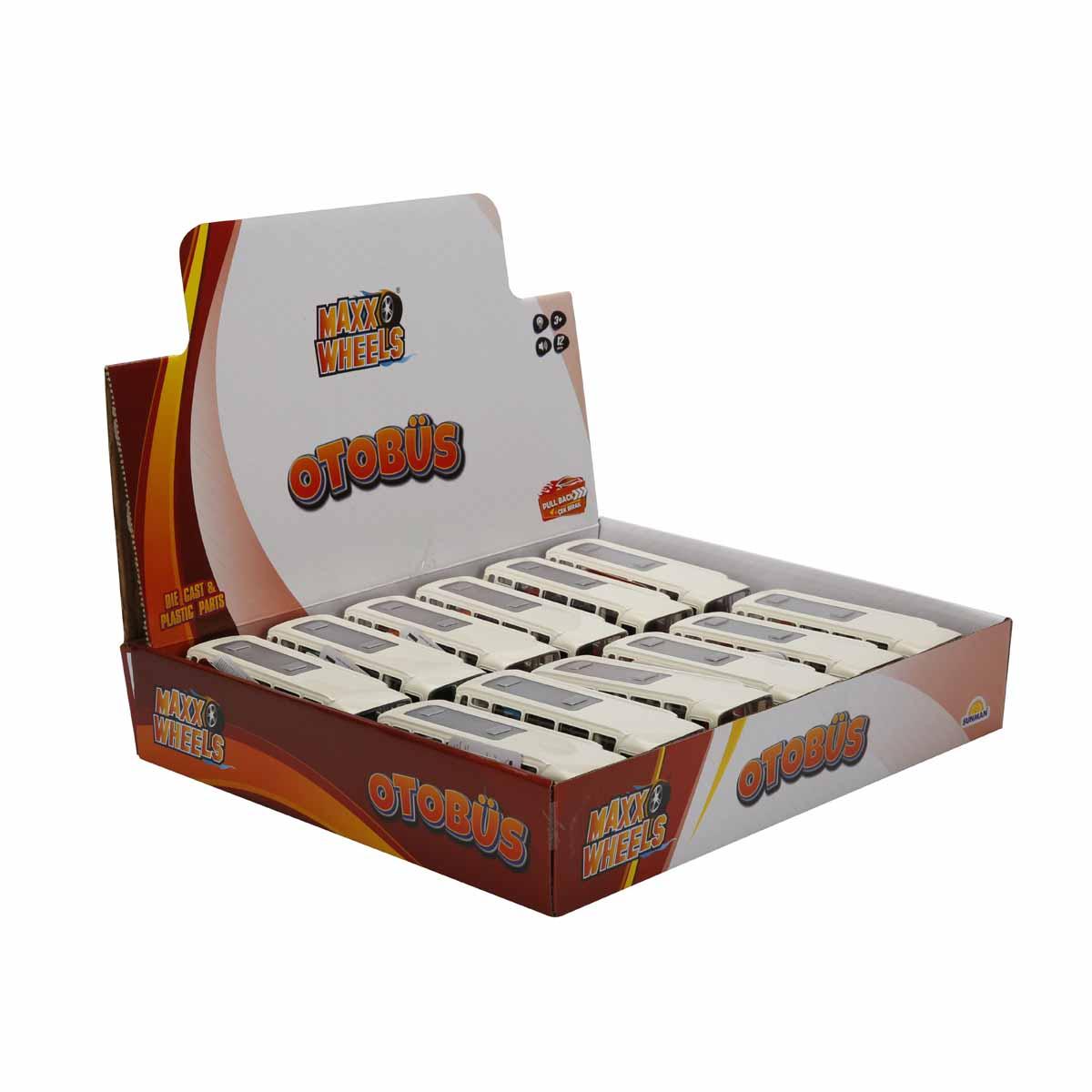 Halk Otobüsü Sesli ve Işıklı Çek Bırak 15 Cm