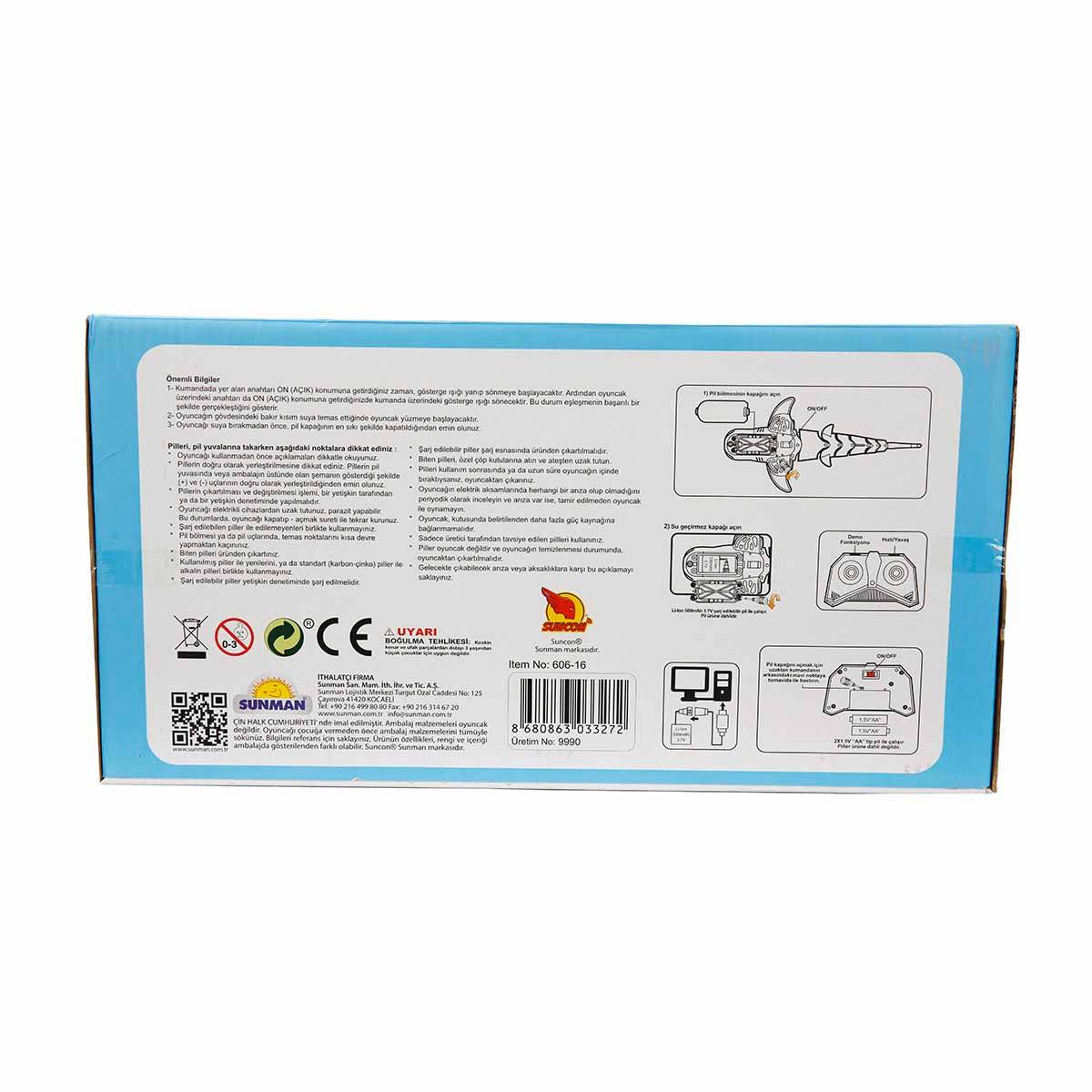 Uzaktan Kumandalı Suncon 360 Derece Dönen Köpek Balığı