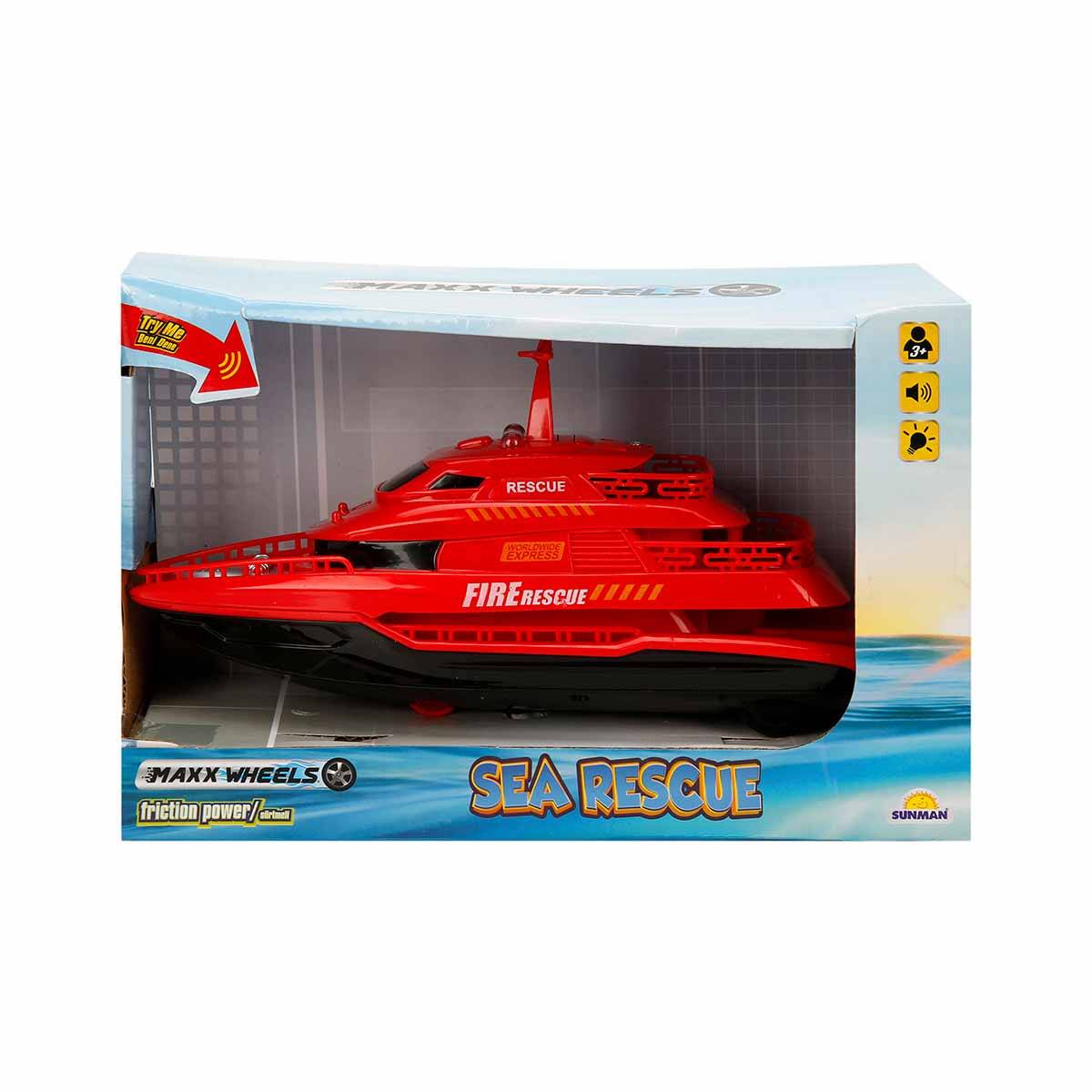 Maxx Wheels Sesli ve Işıklı 1:20 Kurtarma Gemisi