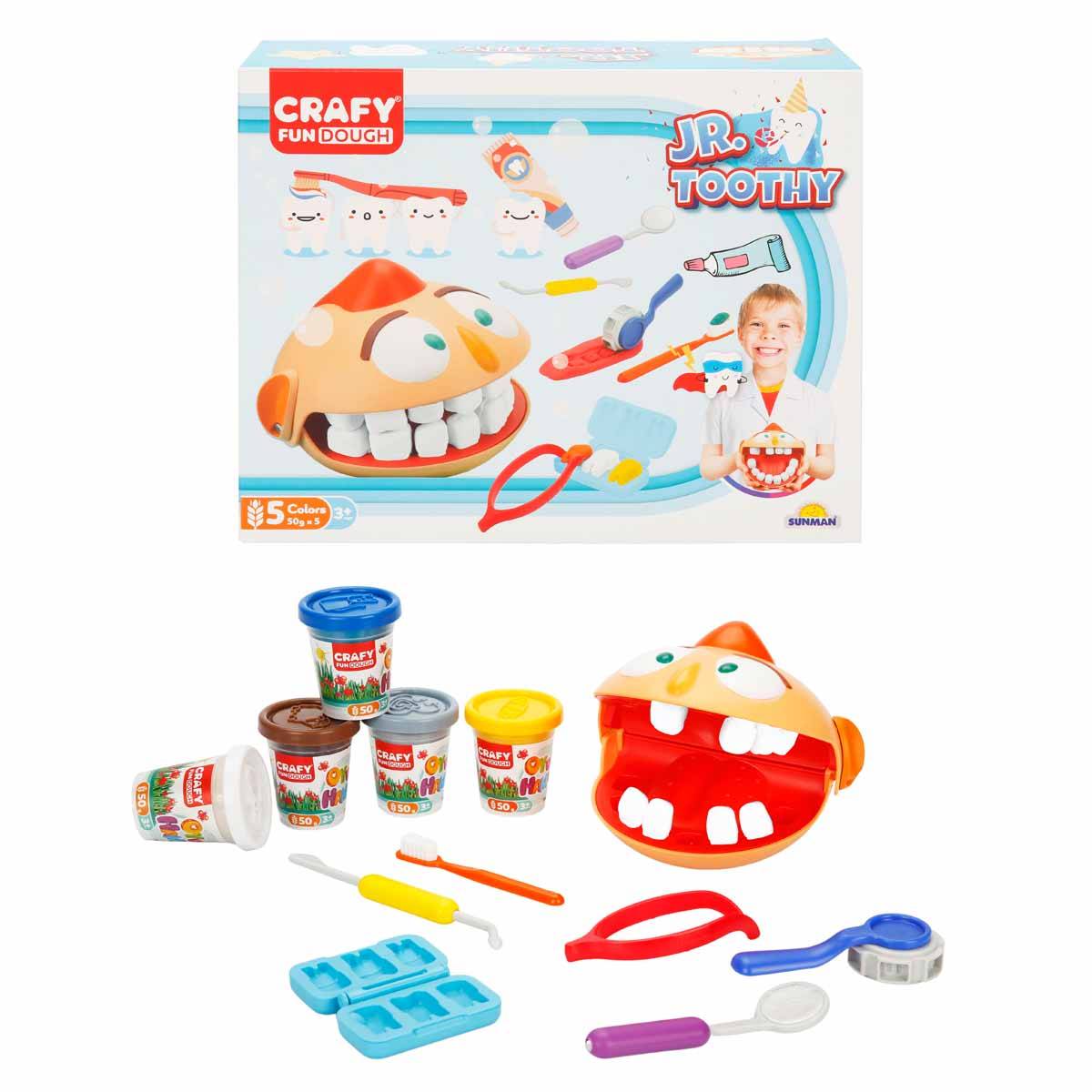 Crafy Jr. Toothy Oyun Hamuru Seti 12 Parça