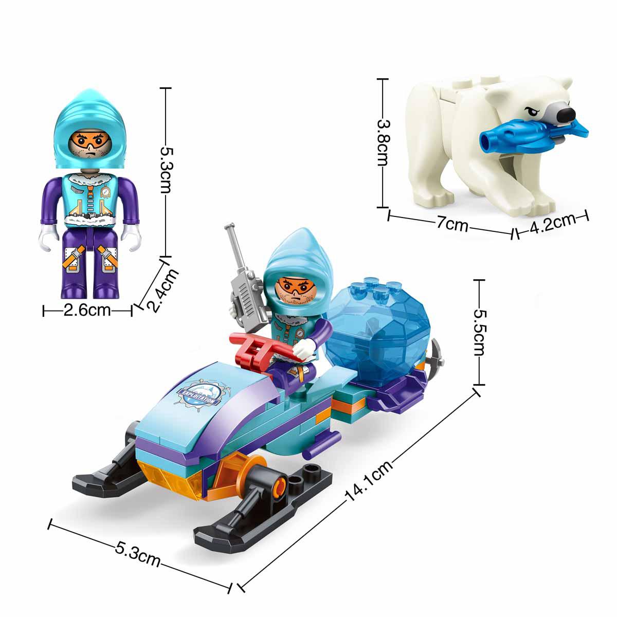 BLX Kar Motosikleti ve Kutup Ayısı Buzul Blok Yapı Seti