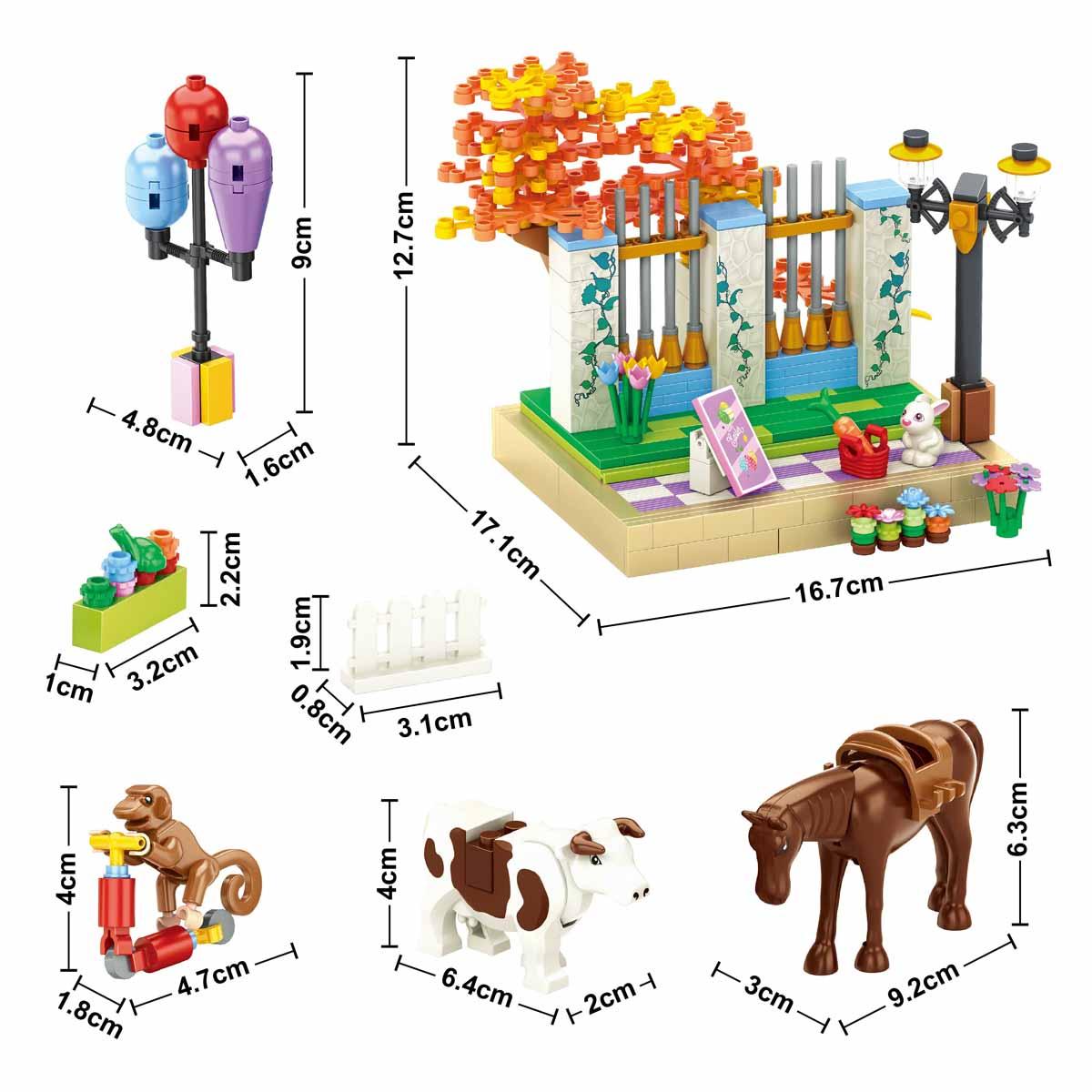 BLX Tatlı Kız Hayvanlar Parkta Blok Yapı Seti