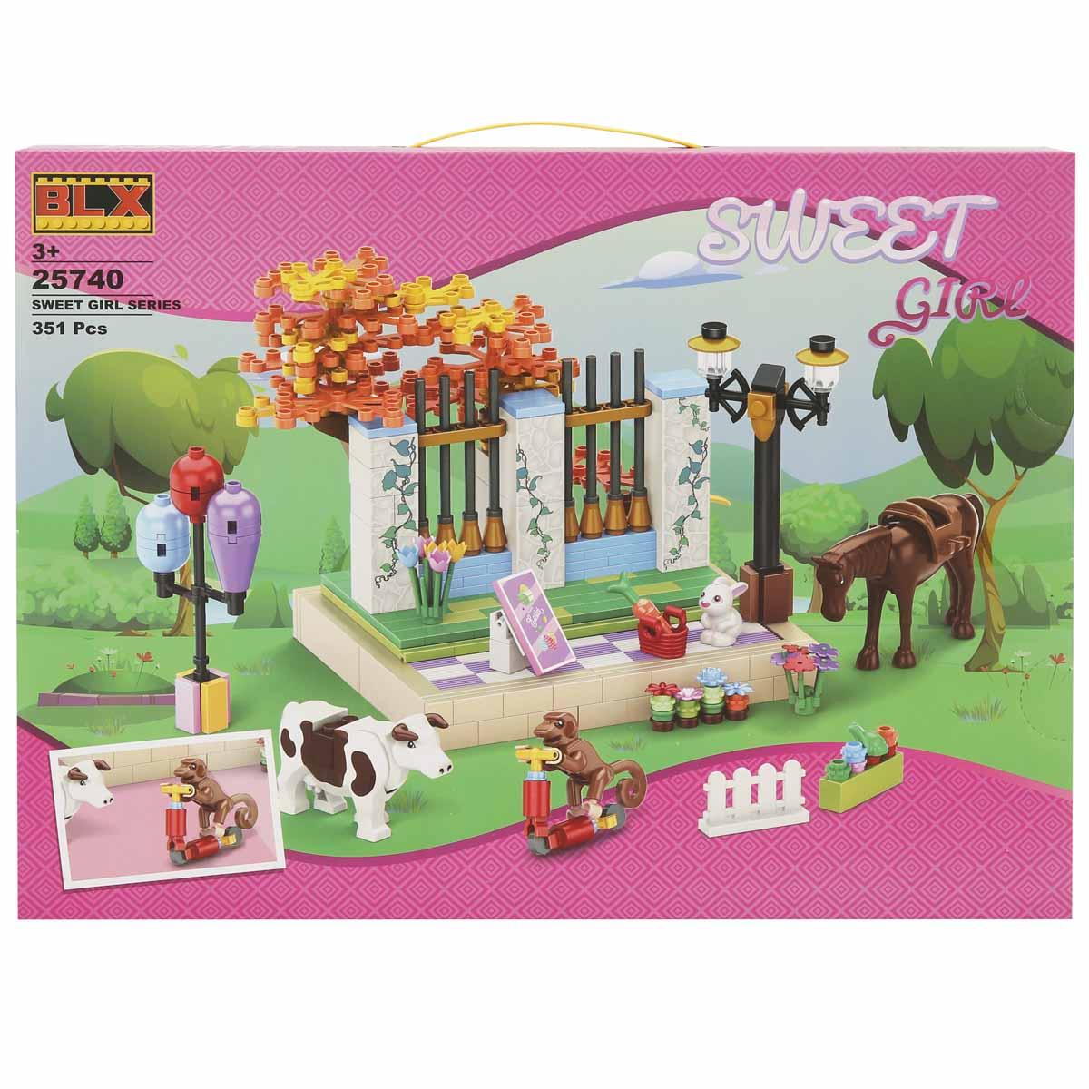 BLX Tatlı Kız Hayvanlar Parkta Blok Yapı Seti