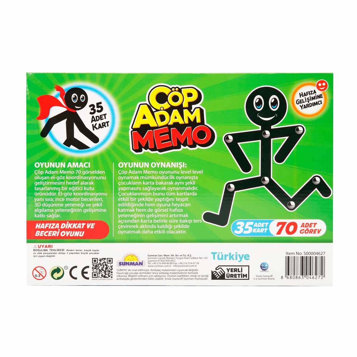 Smile Games Çöp Adam Memo 38 Parça