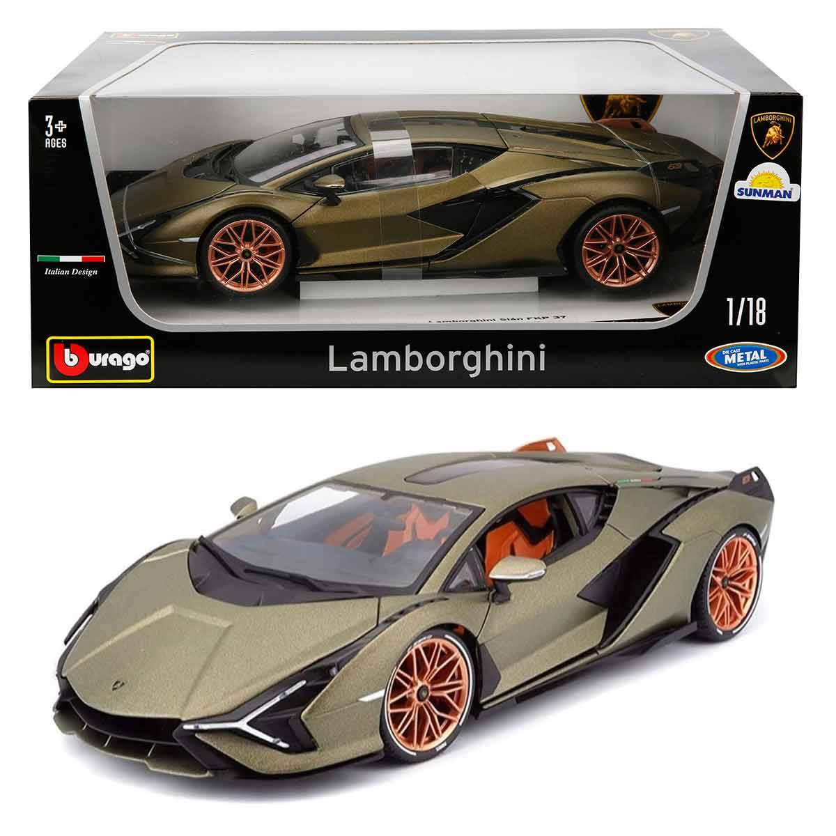 Burago 1/18 Lamborghini Sian FKP 37 Model Araba