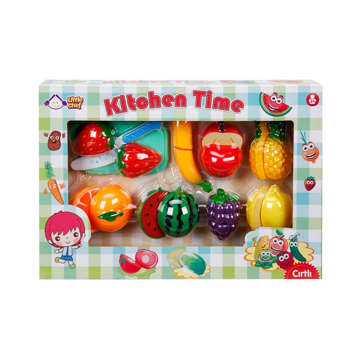 Kesme Tahtalı Oyuncak Sebze ve Meyve Seti