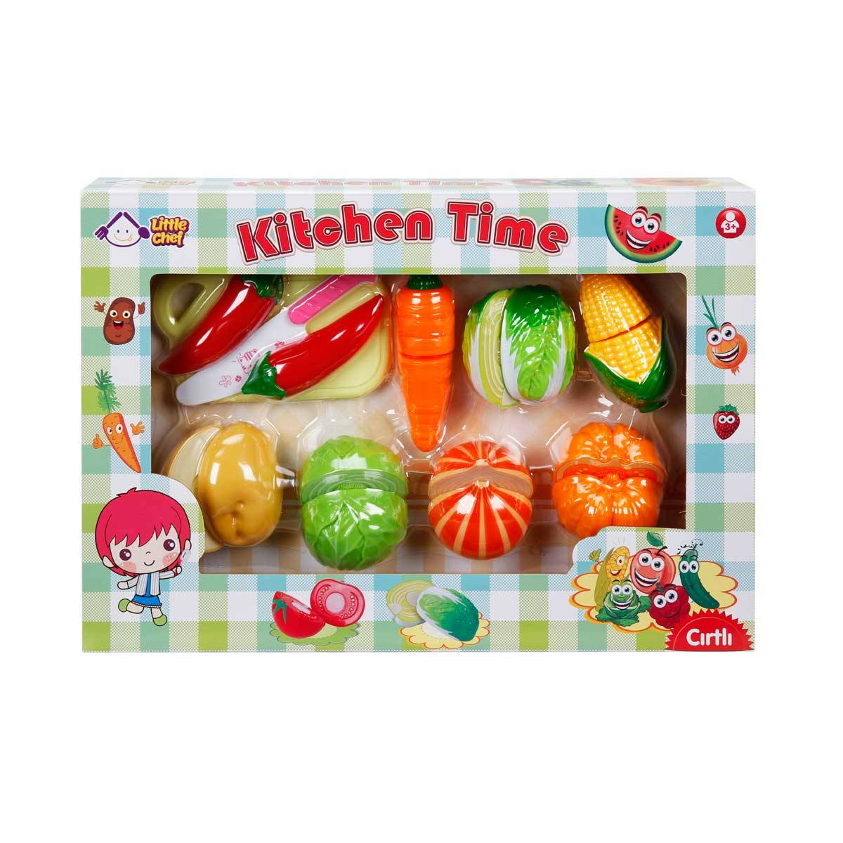 Kesme Tahtalı Oyuncak Sebze ve Meyve Seti