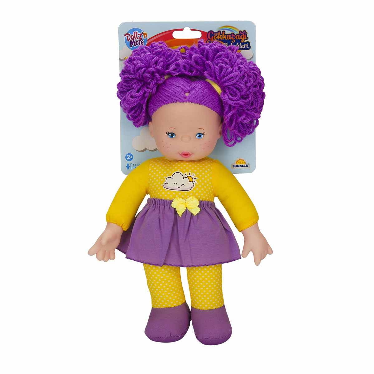 Gökkuşağı Bebekleri Lahana Saçlı Dolgu Bebek 35 Cm