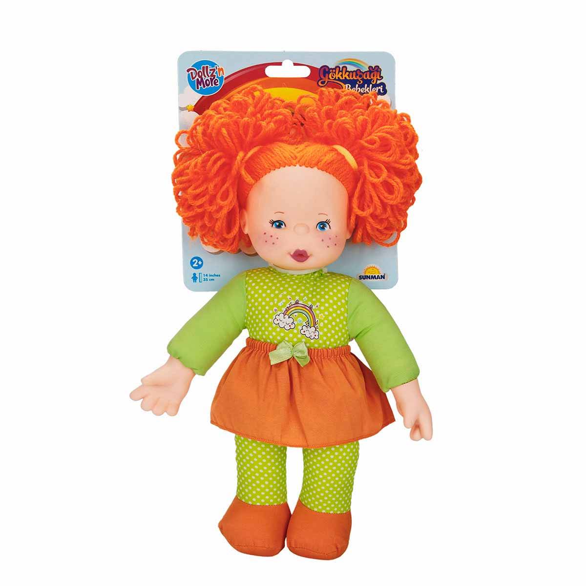 Gökkuşağı Bebekleri Lahana Saçlı Dolgu Bebek 35 Cm