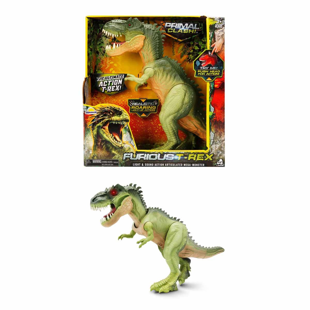 Jurassic Clash Sesli ve Işıklı Dinozor Figürü - 47 Cm