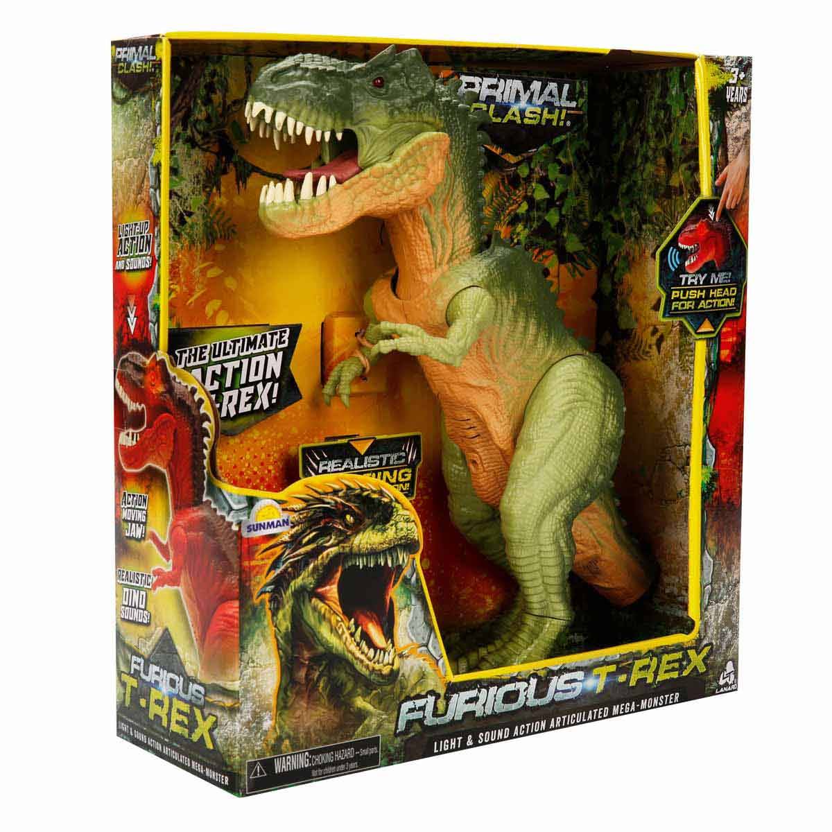 Jurassic Clash Sesli ve Işıklı Dinozor Figürü - 47 Cm