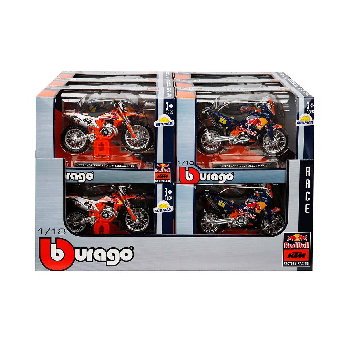 1:18 Red Bull KTM 450 Motosiklet - Ktm 450 Rally