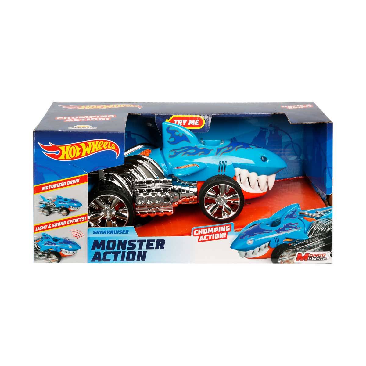 Hot Wheels Sesli ve Işıklı Monster Action Köpek Balığı Araba 22 cm