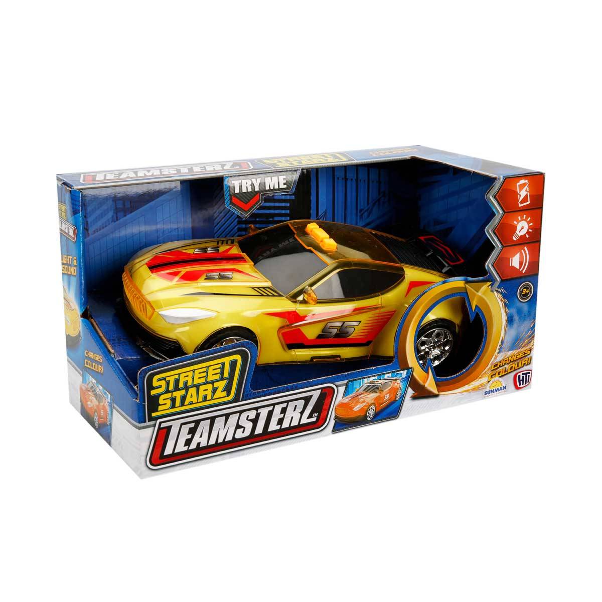Teamsterz Sesli ve Işıklı Renk Değiştiren Sarı Araba 27 cm