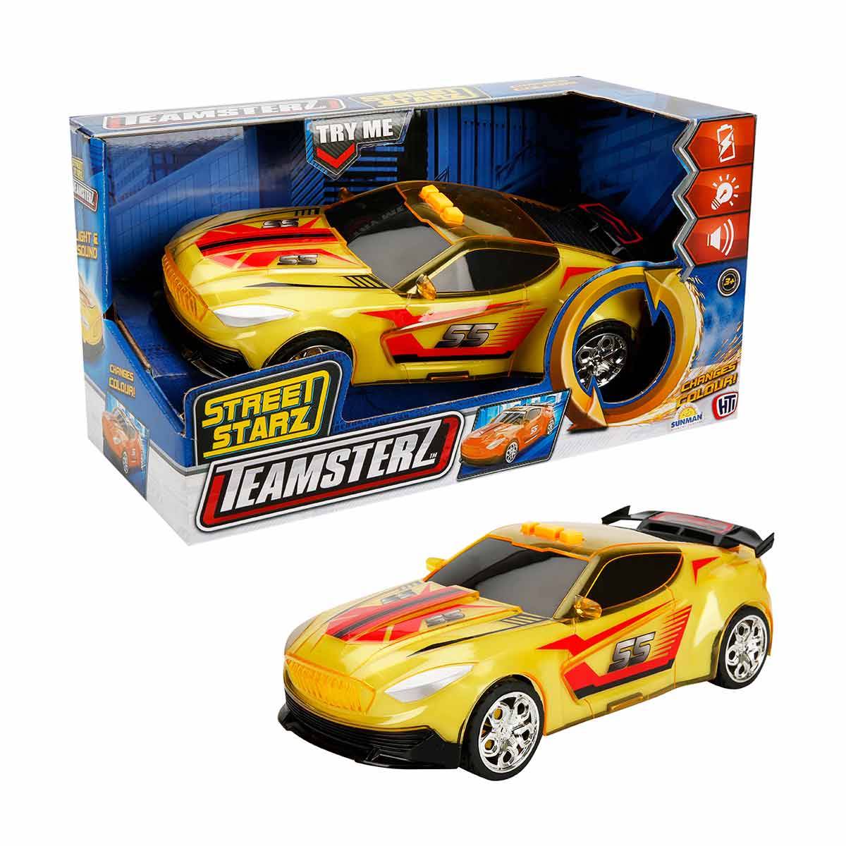 Teamsterz Sesli ve Işıklı Renk Değiştiren Sarı Araba 27 cm