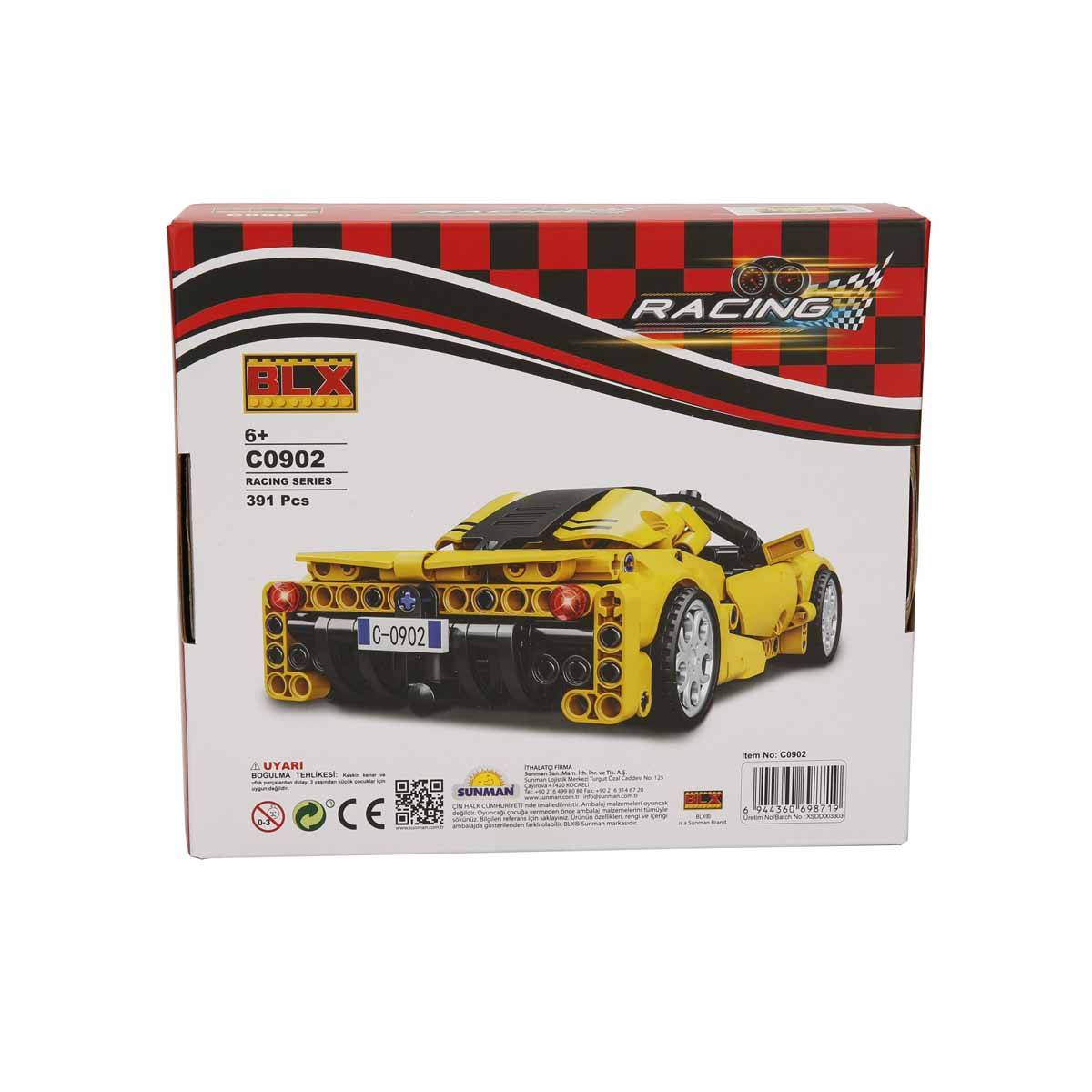 BLX Racing Sarı Yarış Arabası 391 Parça