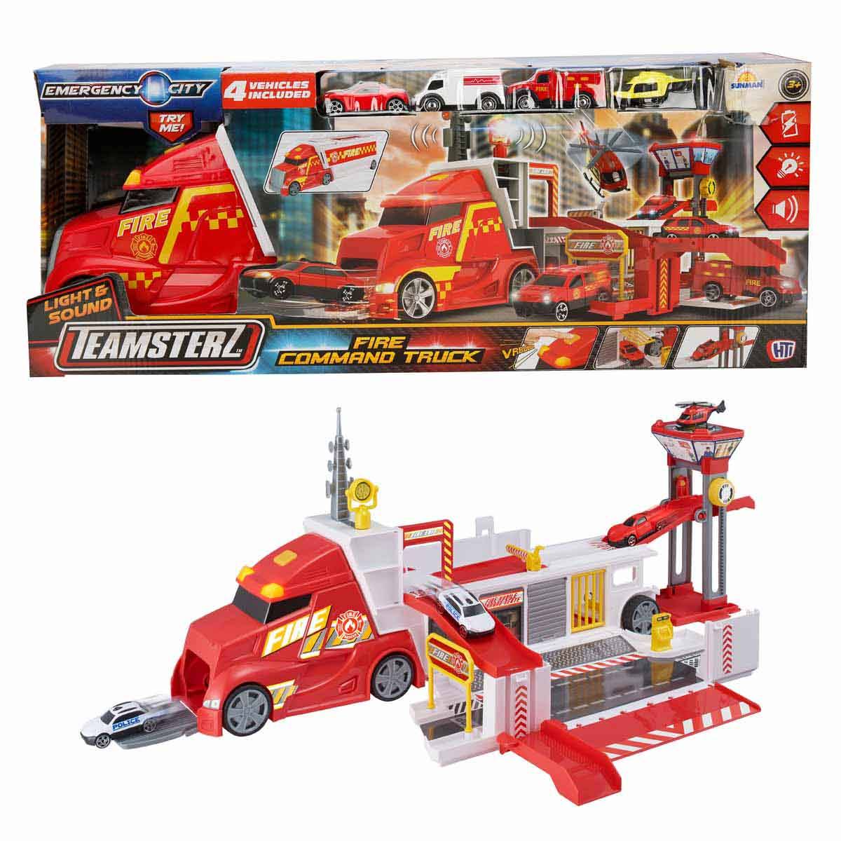 Teamsterz Sesli ve Işıklı Dönüşebilen İtfaiye Komuta Tırı