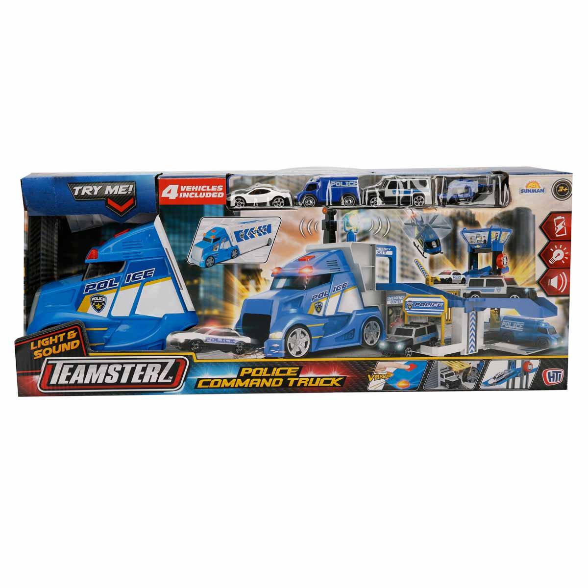 Teamsterz Sesli ve Işıklı Dönüşebilen Polis Komuta Tırı