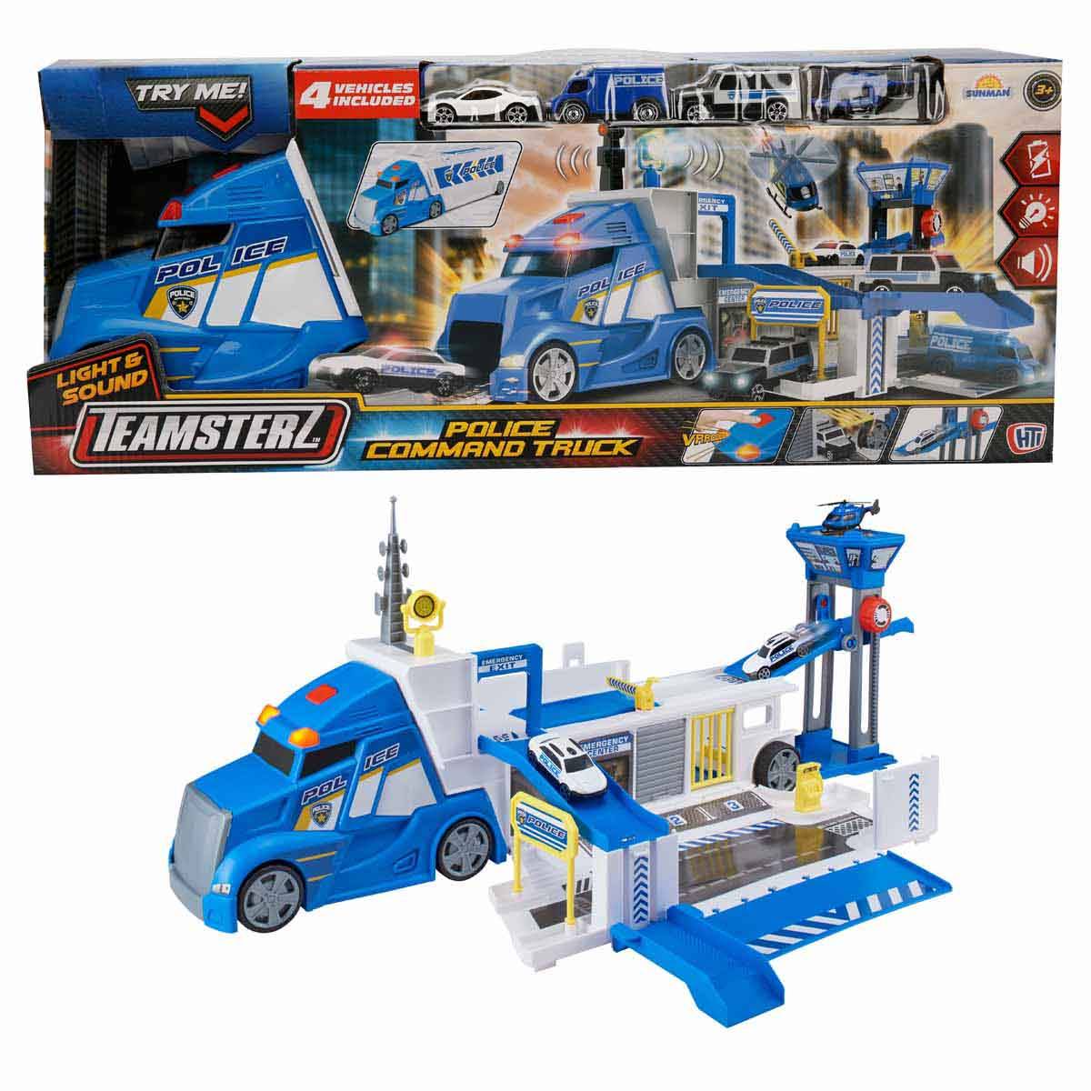 Teamsterz Sesli ve Işıklı Dönüşebilen Polis Komuta Tırı