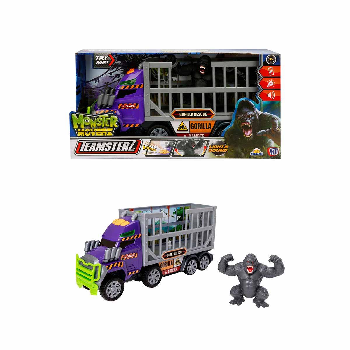 Teamsterz Monster Moverz Gorilla Rescue Sesli ve Işıklı Oyun Seti