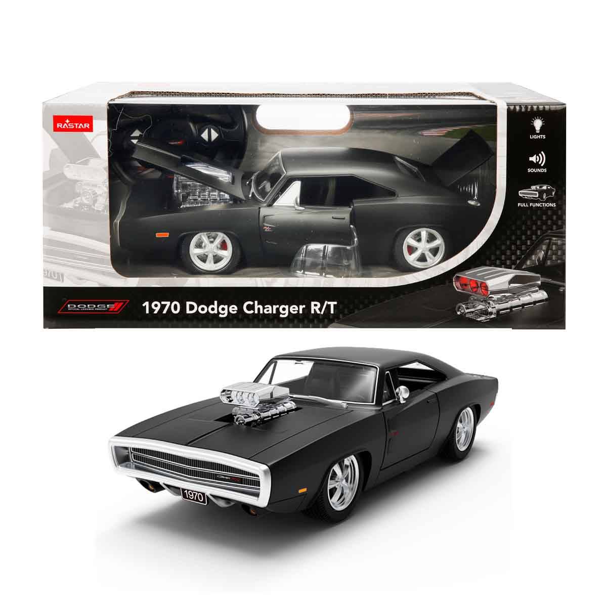 1:16 1970 Dodge Charger R/T Sesli ve Işıklı Uzaktan Kumandalı Araba
