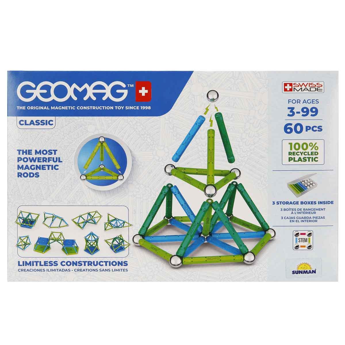 Geomag Klasik Seri Manyetik Zeka Çubukları 60 Parça